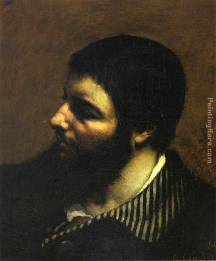 Gustave Courbet Self Portrait with Striped Collar